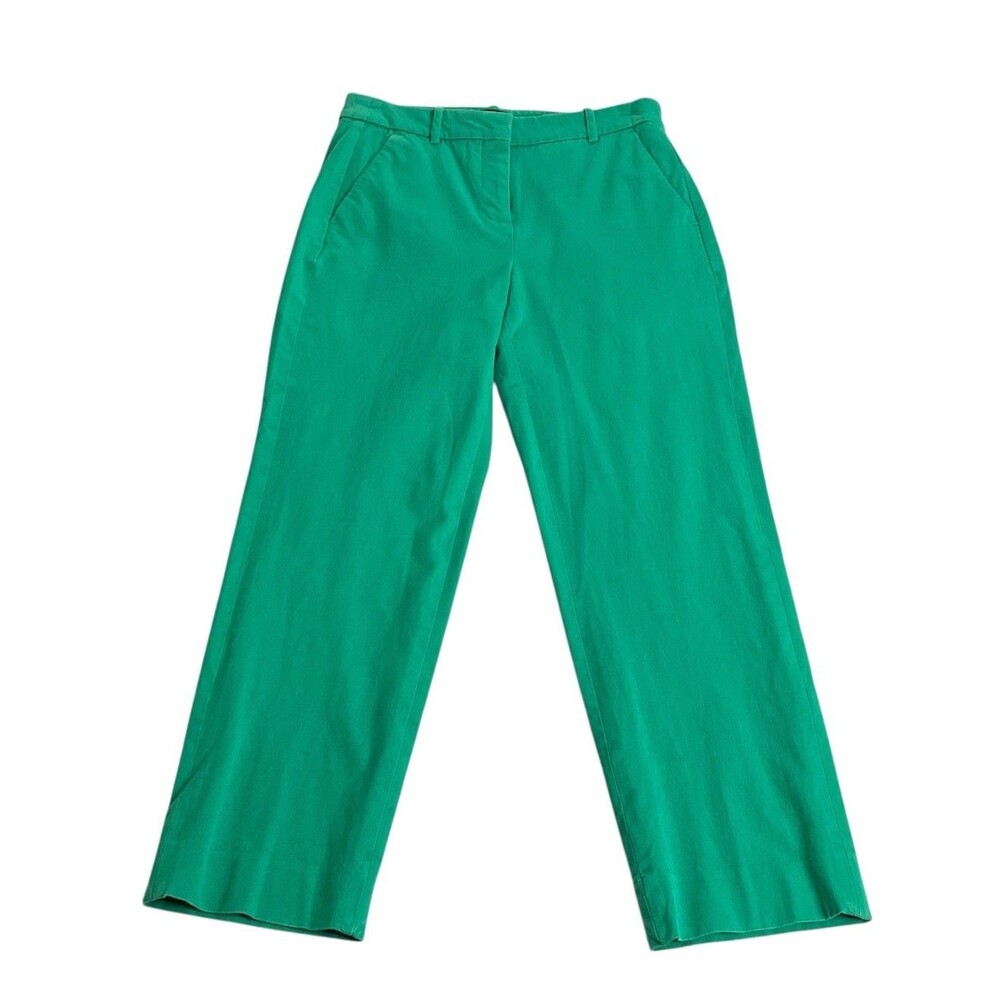 J Crew Pants Womens 4 Kallie Kelly Green Preppy Chic Cropped Trouser St Patricks